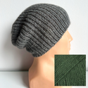 KIARA Beanie-Mütze aus 100% Alpaka 9032 ciemny bluszcz