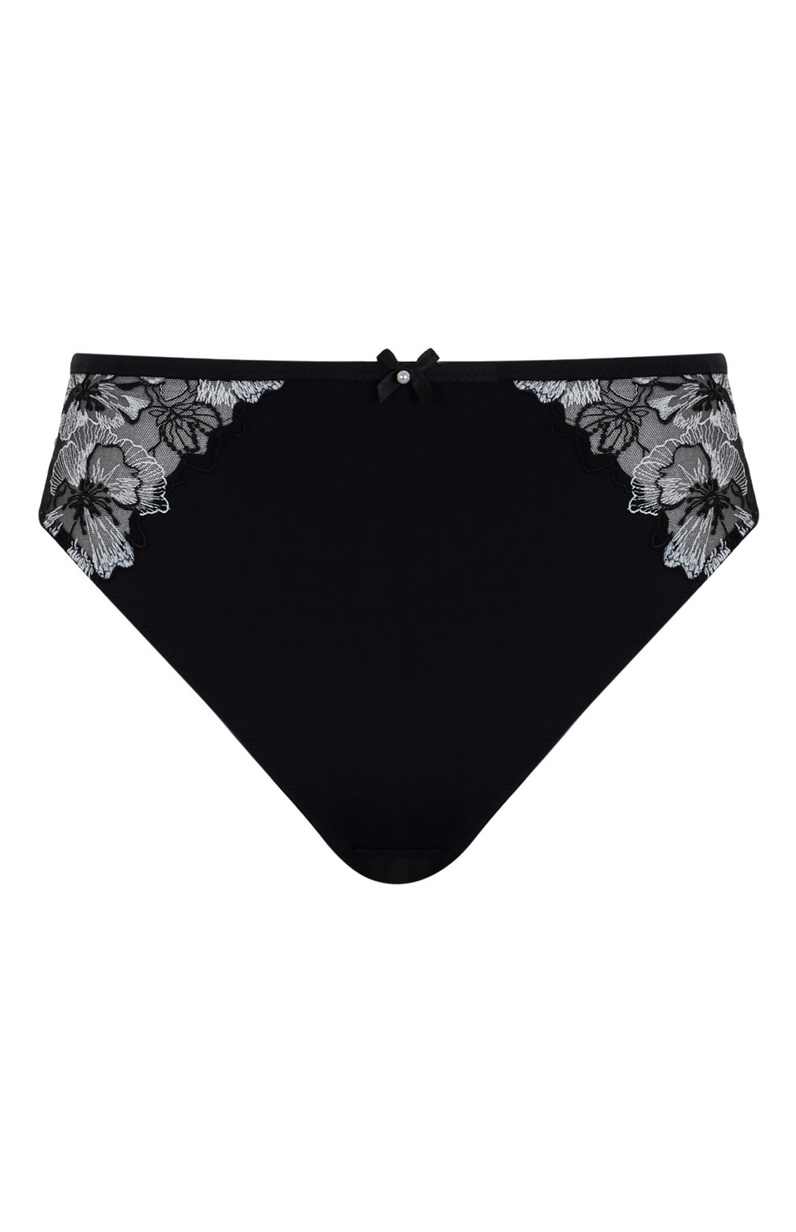 Wysokie figi brazylijskie Panache MARLENE 11293 High Waist Brazilian Brief Black