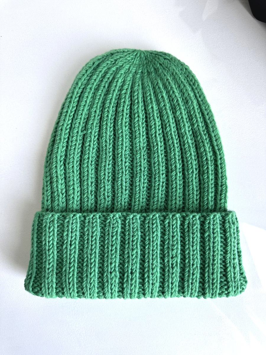 HELLI – czapka merino wywijana 100% Baby Merino 31 jaskrawozielony