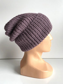 KIARA Turn-Up Beanie 100% Alpaca 3800 fiołkowo różowy