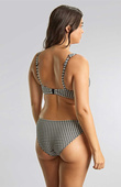 Biustonosz kąpielowy Panache Swim GINGHAM SW1722 Olivia Full Cup Bikini Top Black Gingham