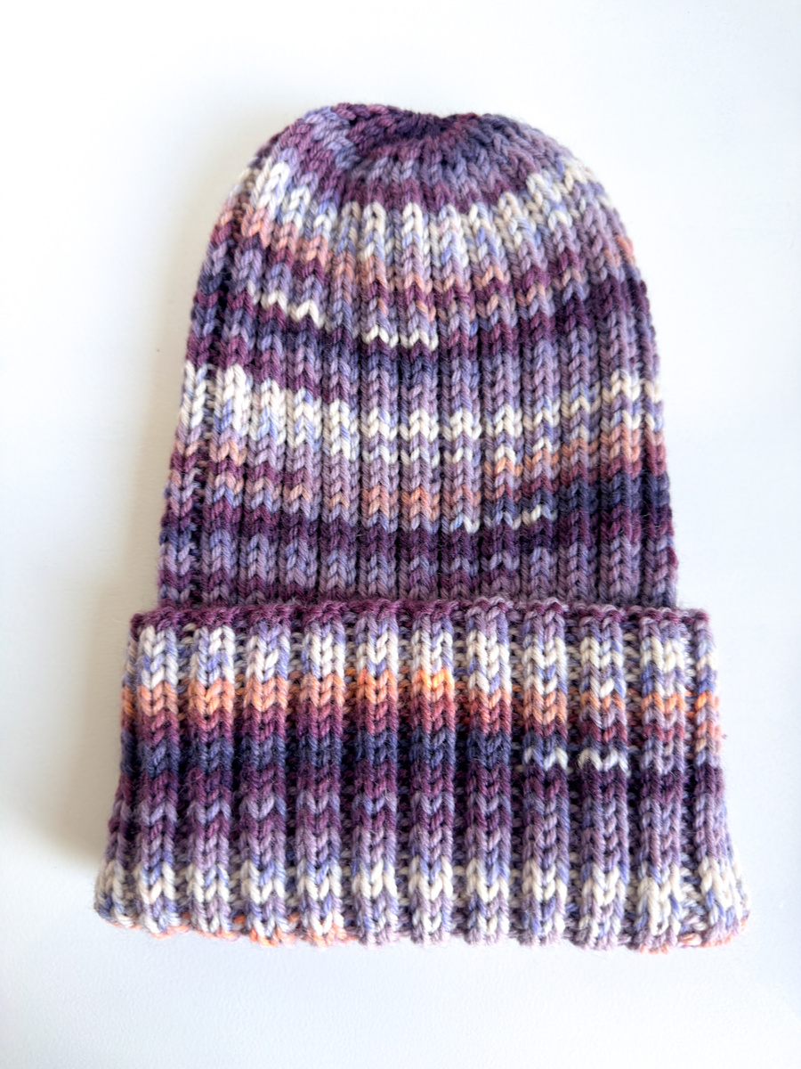 Wywijana czapka merino HELLI 100% Baby Merino 32 Turkusowy