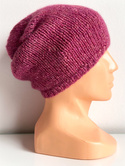 CHMURKA Handmade Women's Alpaca Beanie 14 Wrzos różowy