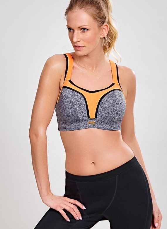 Biustonosz sportowy Panache Sport POWER 5021 z fiszbinami Grey/Mango