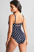 Strój kąpielowy jednoczęściowy Panache ANYA RIVA SPOT SW1450 Balconnet Swimsuit Navy/Vanilla