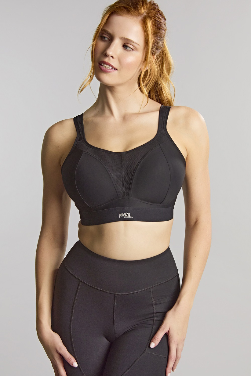 Biustonosz sportowy bezfiszbinowy Panache Sport BOUNDLESS 7341B Non Wired Sports Bra Black
