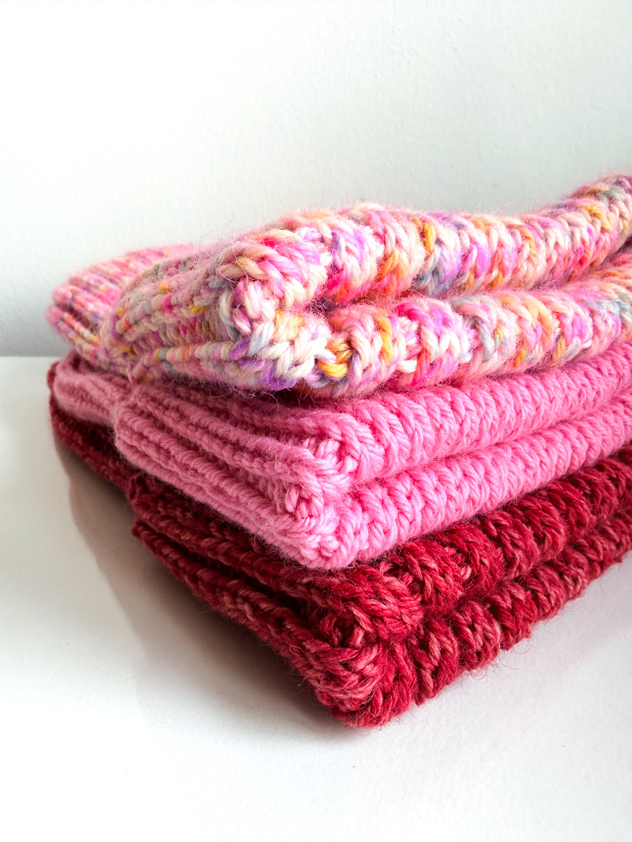 NELLI – czapka merino wywijana Handmade 39 Dżem Wiśniowy