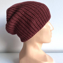 NANA – czapka merino beanie 100% Baby Merino 51 bordowy zimowa