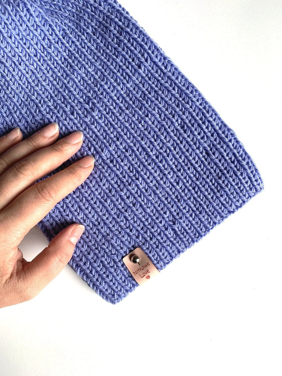 NANA – czapka beanie z wełny baby merino 25 Lawenda