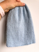 SOPHIA – ręcznie robiona ciepła czapka damska beanie merino + moher i jedwab 11/07 Błękitny Stalowy