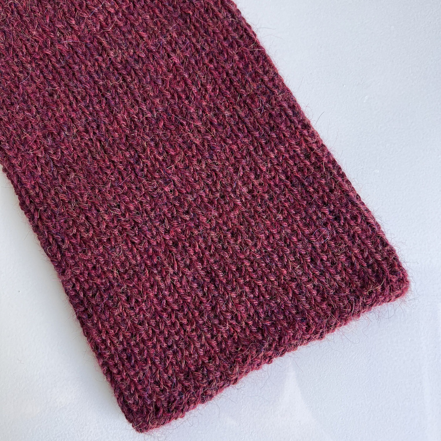 KIARA Beanie-Mütze aus 100% Alpaka 5565 Bordeaux-Braun