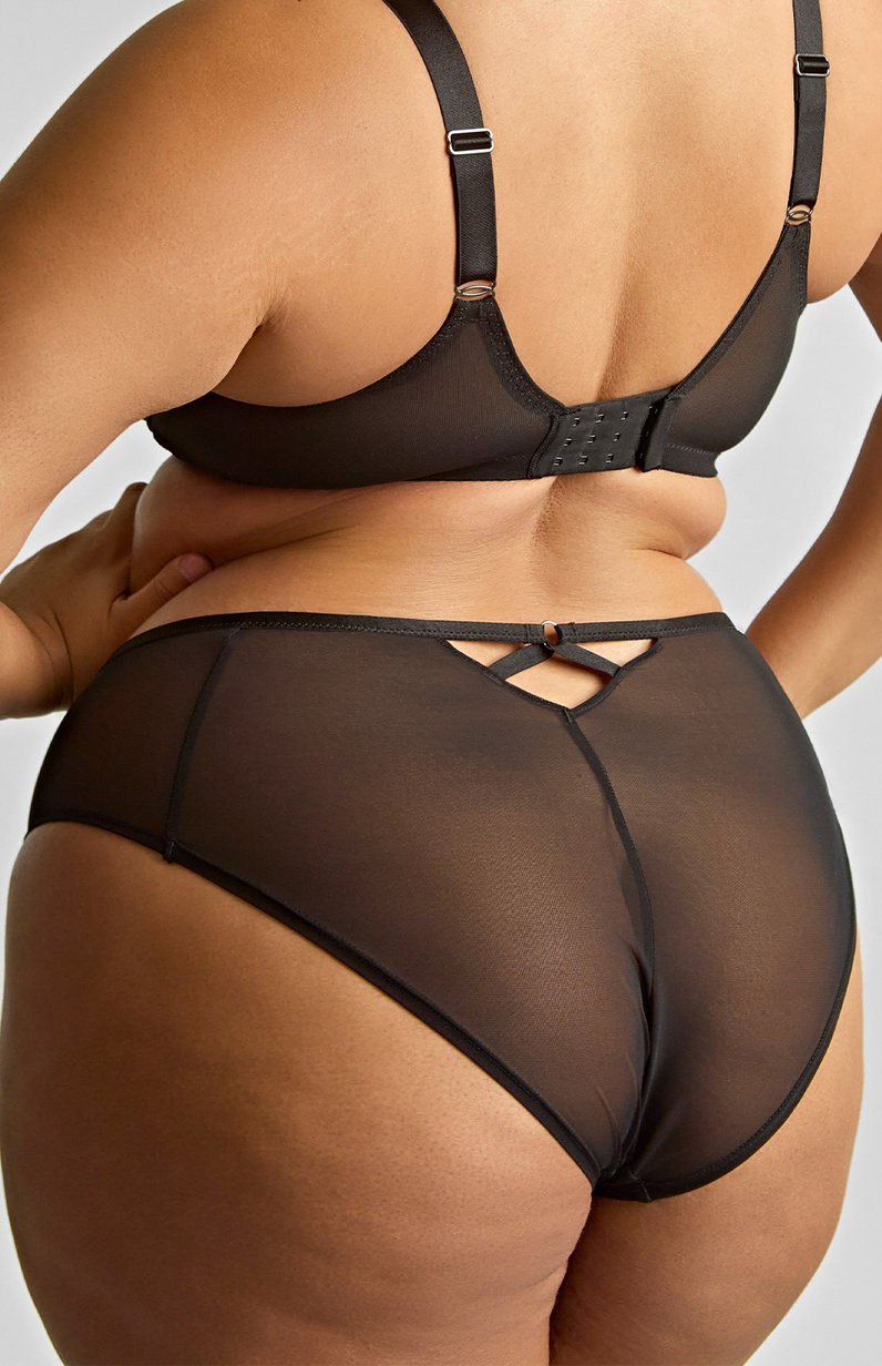 Figi Sculptresse by Panache ELLA 11204 High Leg Brief Black Sequin