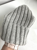 HELLI – czapka beanie z wełny 100% baby merino 22 Jasny Szary, jesienno-zimowa, unisex