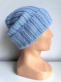 HELLI – czapka zimowa merino beanie 11 Błękitny Stalowy, unisex