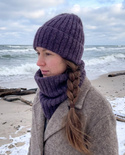 LAURIN Beanie 100% Alpaca 9023 Fioletowa Mgiełka