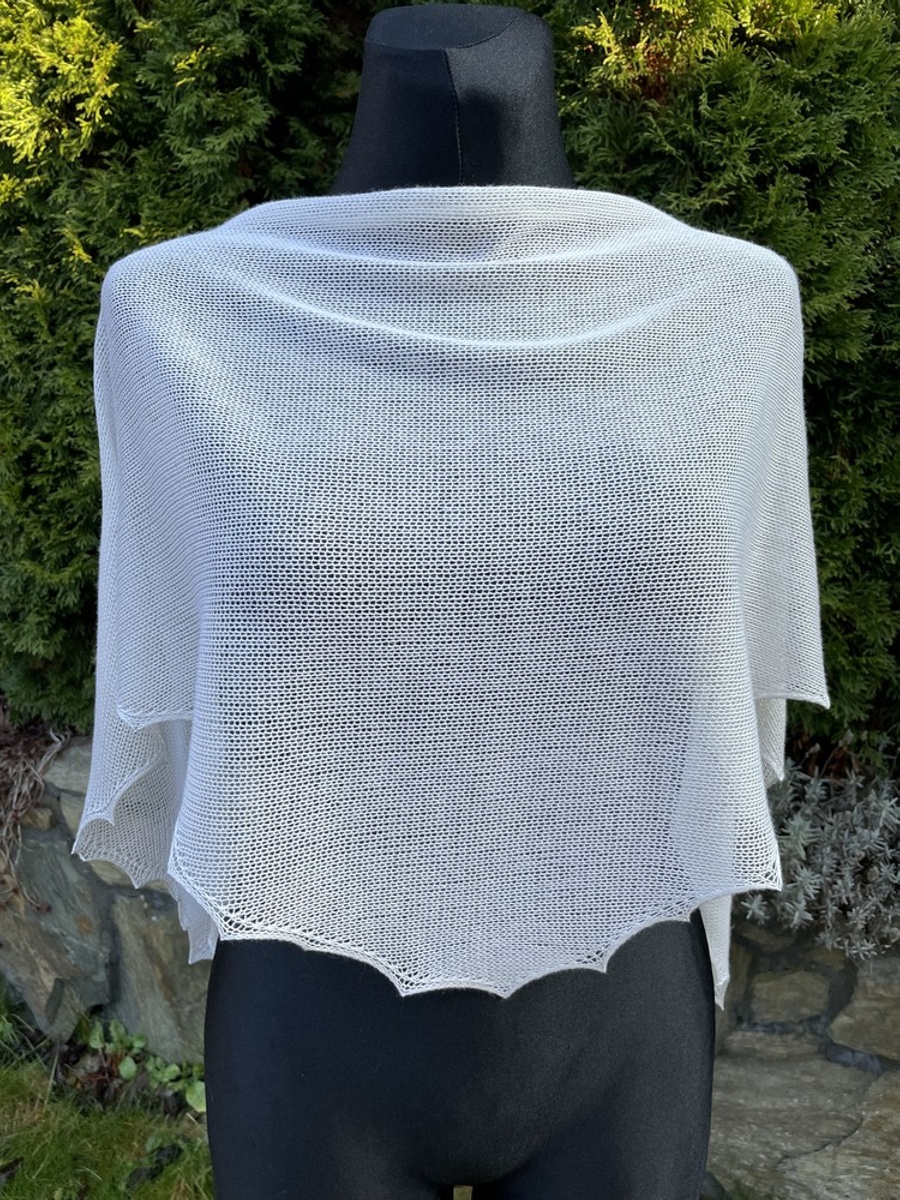 Chusta gładka, symetryczna, 50% Jedwab 50% Merynos Mleko