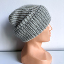 KIARA Turn-Up Beanie 100% Alpaca 9020 perłowo szary jasny