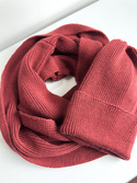 VARELLA – czapka zimowa merino 100% Baby Merino 51 bordowy beanie wywijana