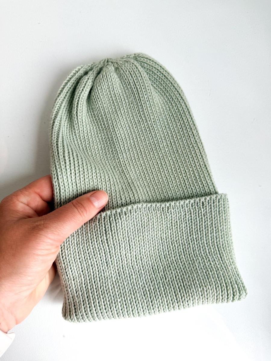 VARELLA Beanie-Mütze aus Baby-Merinowolle 58 lody pistacjowe
