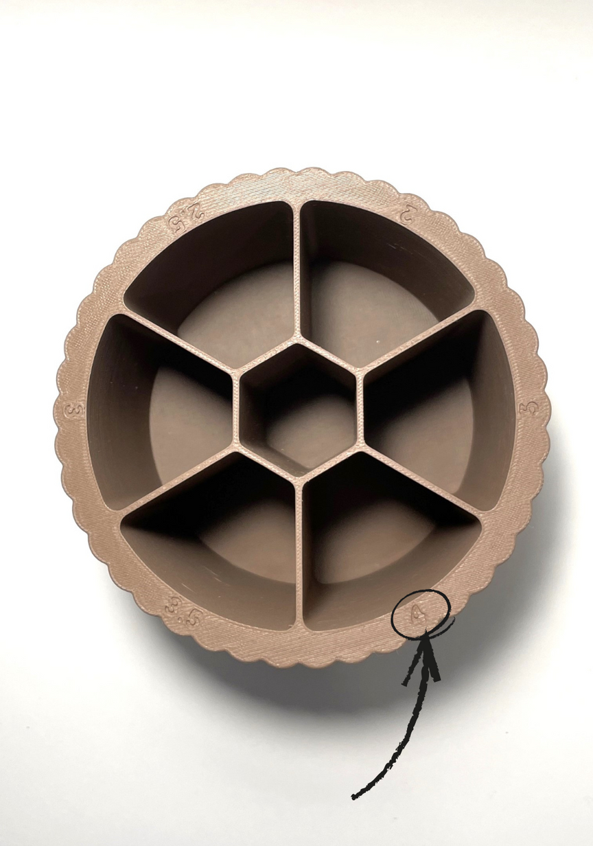 Spin & Sort Rotating Organizer for Crochet Hooks, Pens, BrushesChocolate Milk Coffee