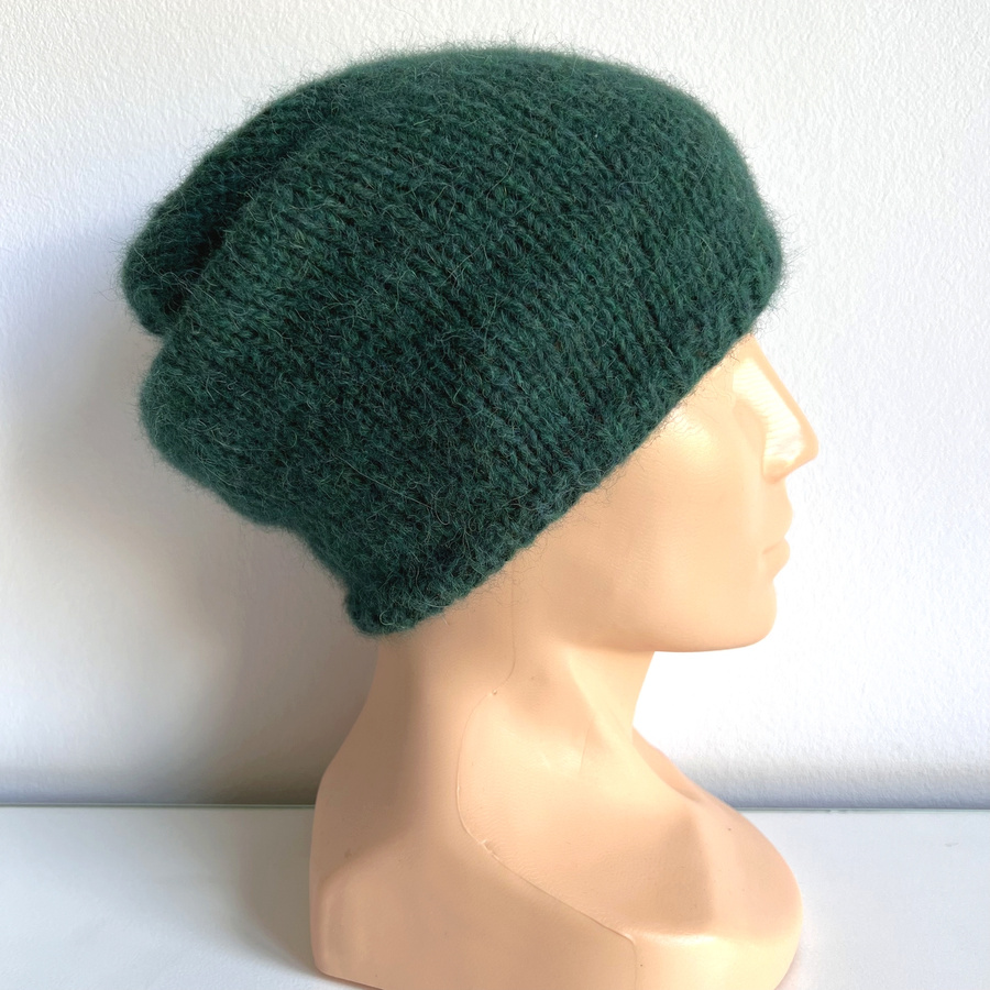 CHMURKA Beanie-Mütze aus Alpaka 19 Zielony Leśny