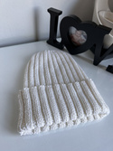 HELLI – czapka merino wywijana 100% Baby Merino 01 biały, jesienno-zimowa unisex