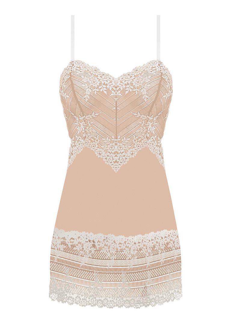 Koszulka nocna Wacoal EMBRACE LACE WA814191271 Chemise Naturally Nude / Ivory