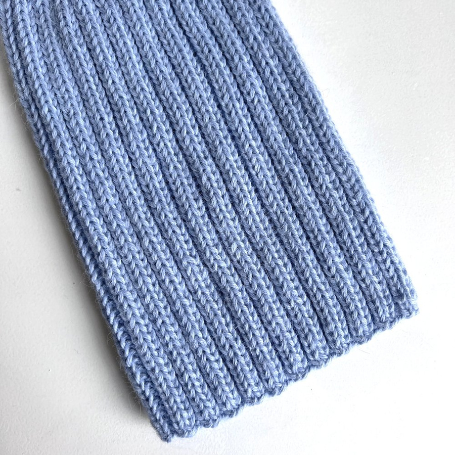 LAURIN – czapka z alpaki damska 100% alpaka 6205 błękitny beanie jesienno-zimowa