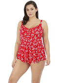 Koszulka kąpielowa Elomi Swim PLAIN SAILING ES7271RFL Non Wired Moulded Tankini Top Red Floral