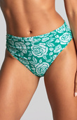 Figi kąpielowe midi Panache Swim ENGLISH ROSE SW1729B Midi Gathered Bikini Bottoms English Rose Print