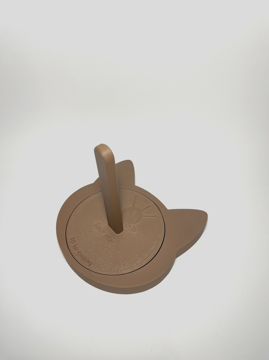 CatSpinner Spinner stojak obrotowy na włóczkę Kot Mleczna czekolada