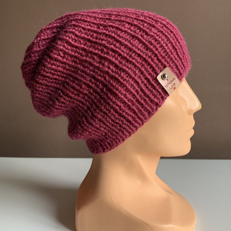 KIARA Women's Alpaca Beanie 100% Alpaca 3770 Dark Fuchsia