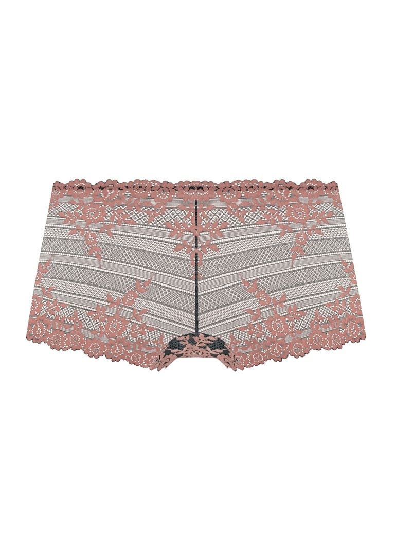 Szorty Wacoal EMBRACE LACE WA067491067 Boy Short Dark Slate/cloud Pink