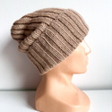 LAURIN Turn-Up Beanie 100% Alpaca 302 camel