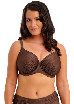 Biustonosz kąpielowy Fantasie Swim SABANA FS506427CHS Uw Gathered Full Cup Bikini Top Chestnut Sparkle