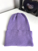 VARELLA – czapka beanie z wełny merino 100% Baby Merino 14 fioletowy, jesienno-zimowa