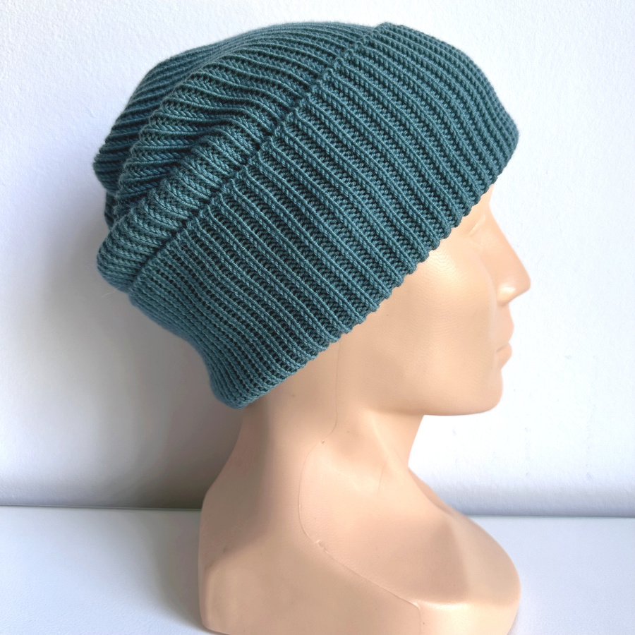 VARELLA – czapka beanie z wełny merino 100% baby merino 47 Morze Północne