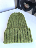 LAURIN Turn-Up Beanie 100% Alpaca 7238 Zielona Trawa