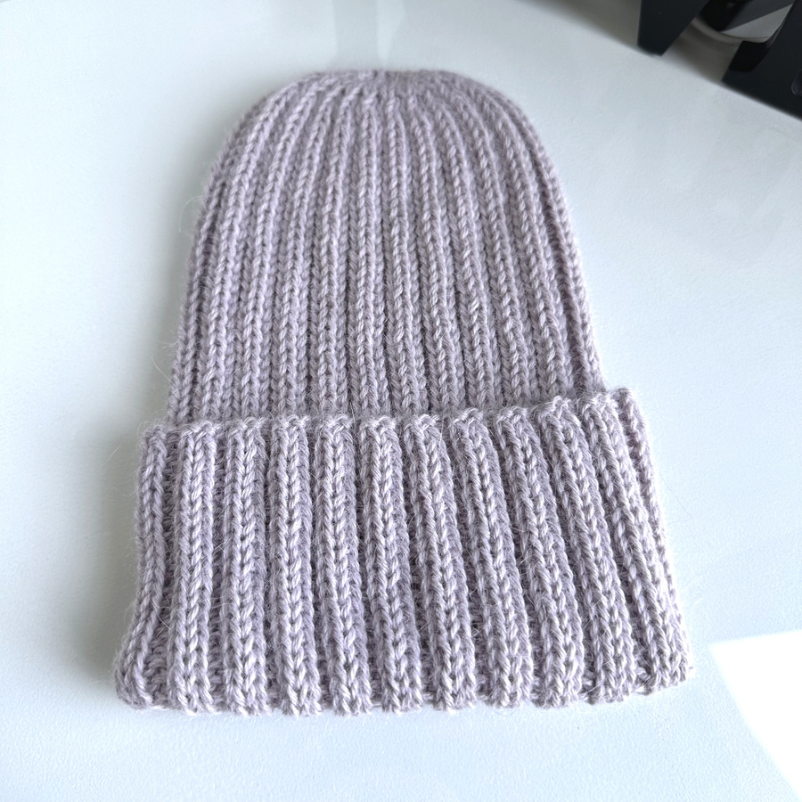 LAURIN Turn-Up Beanie 100% Alpaca 4010 Light Lavender