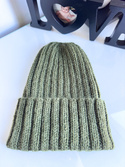 LAURIN Turn-Up Beanie 100% Alpaca 7895 Dark Green