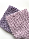 Handgefertigte Damenmütze AUREA 100% Baby Merino plus Mohair und Seide 54/40 Puderrosa