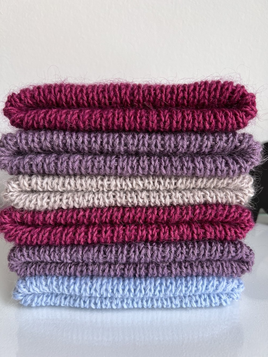 AUREA – ręcznie robiona czapka beanie z baby merino + moher i jedwab damska 41/17 Śliwka