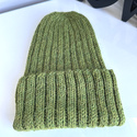 LAURIN Turn-Up Beanie 100% Alpaca 7238 Zielona Trawa