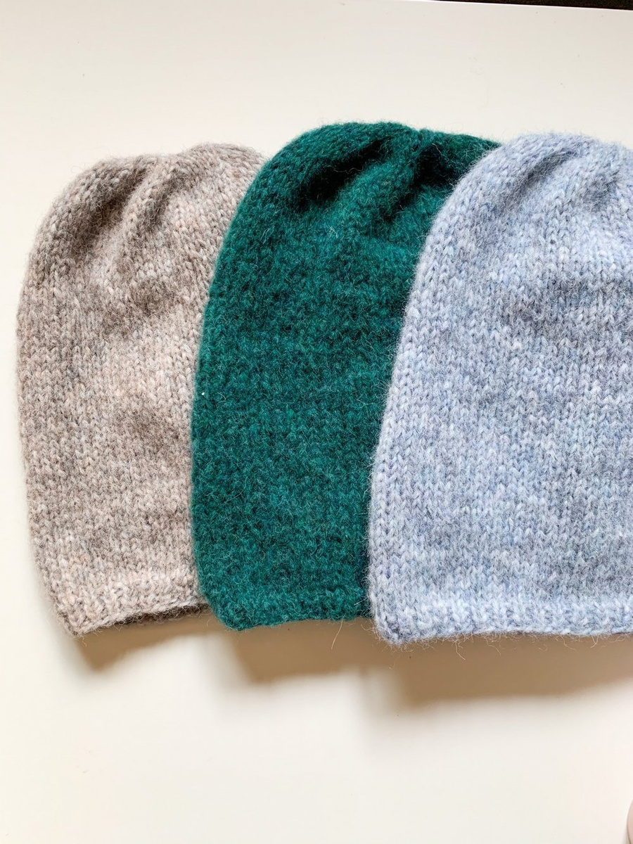 CHMURKA Beanie-Mütze aus Alpaka 19 Zielony Leśny