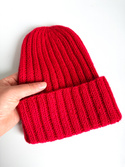ELORA Turn-Up Cashmere and Silk Beanie 564 Gerbera Nitkowe Love
