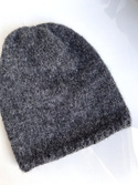 Ręcznie robiona czapka CHMURKA Alpaka 06 Antracyt