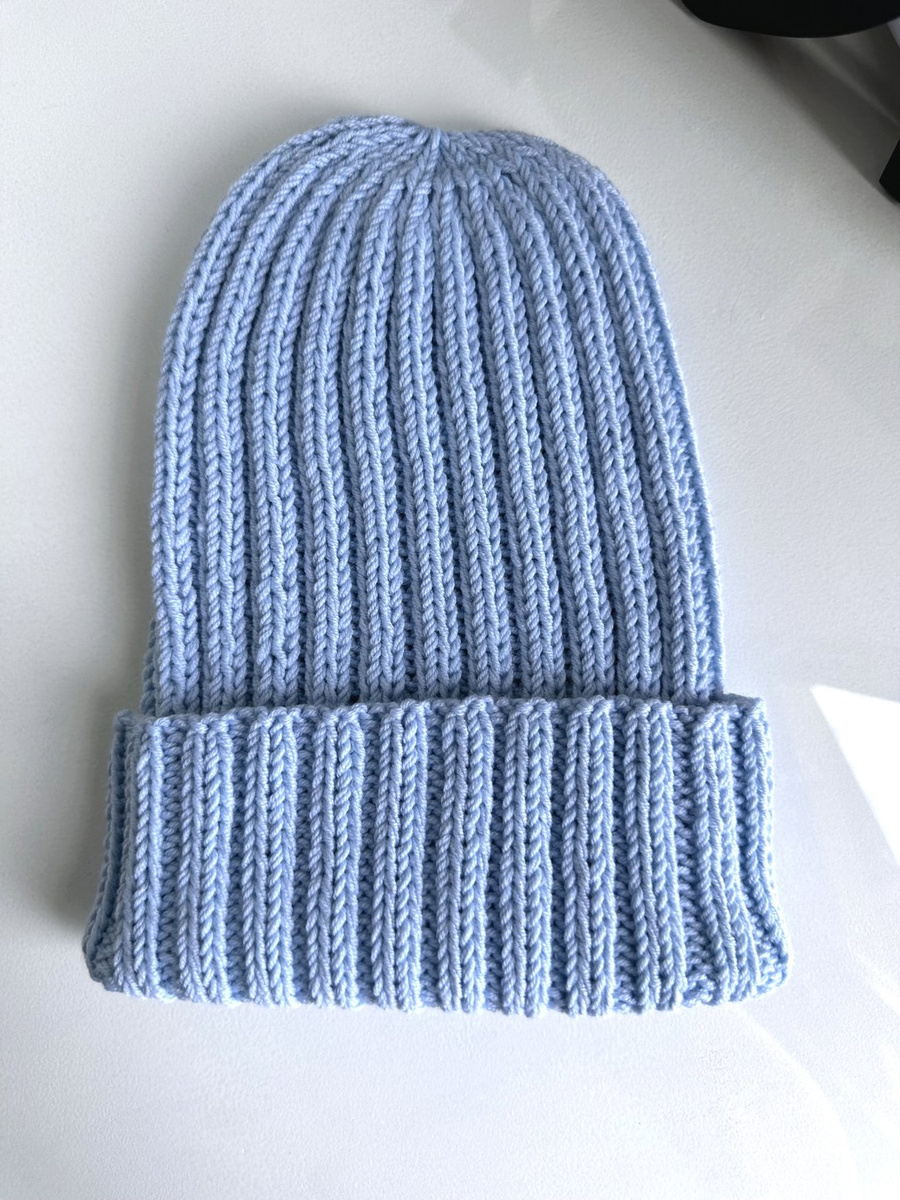 HELLI – czapka zimowa merino beanie 11 Błękitny Stalowy, unisex