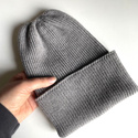 VARELLA – czapka beanie z wełny merino 100% Baby Merino 19 Szary