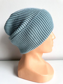 VARELLA – czapka merino beanie wywijana 100% Baby Merino 43 Jasny Morski