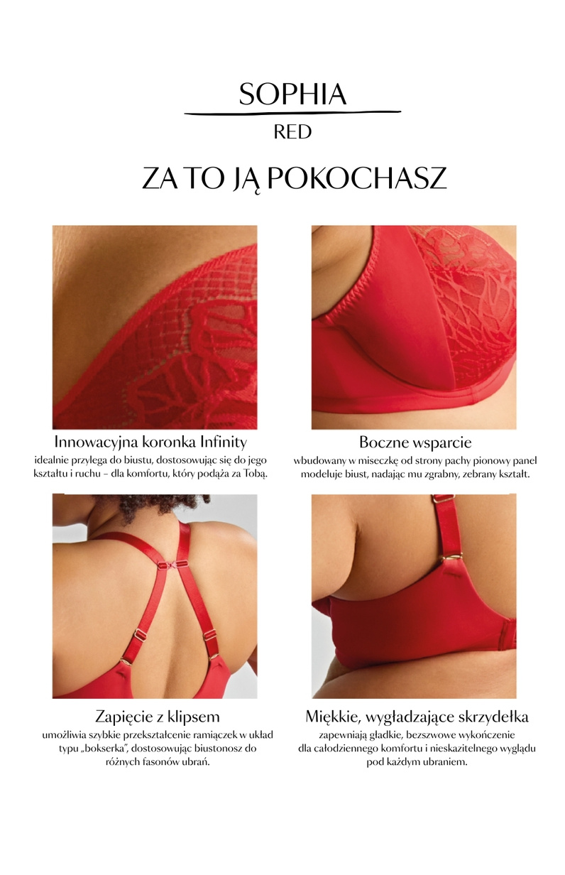 Biustonosz Sculptresse by Panache SOPHIA 11196 Plunge Bra Red